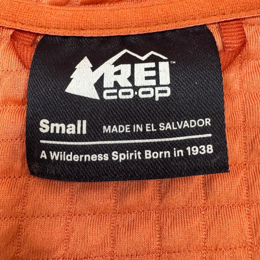 REI Lightweight Polartec Power Grid Jacket Orange Full Zip Womens Small Gorpcore - Picture 5 of 15